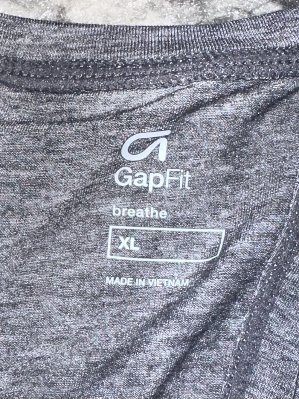 GAP Gray Ribbed Openback Tank - Picture 4 of 5